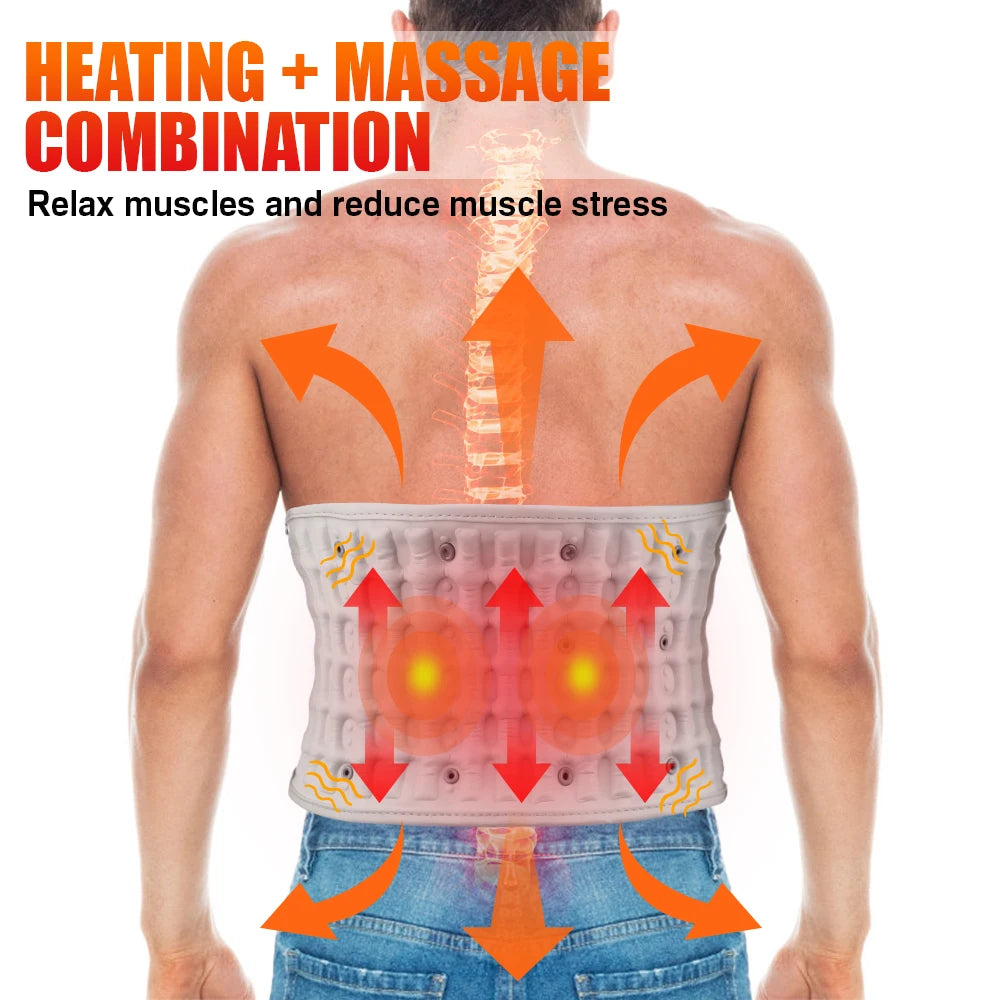 Hailicare USB Rechargeable Inflatable Heating Vibration Massage Belt