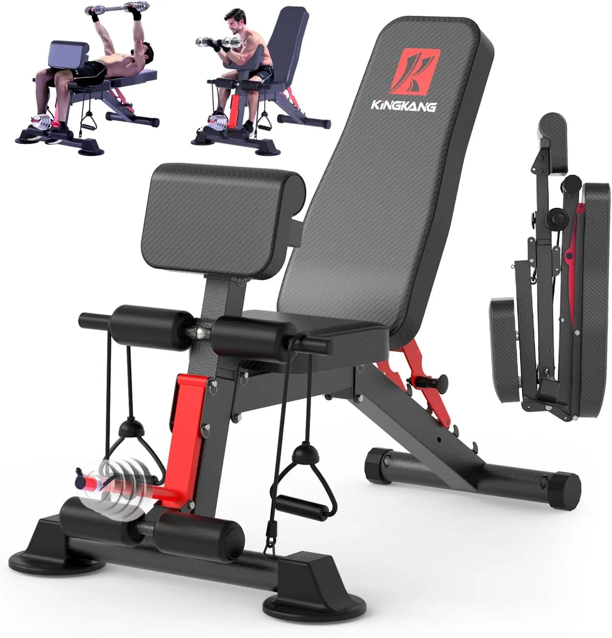 14In1 Foldable Dumbbell Bench Adjustable Multifunctional Preassembled Workout