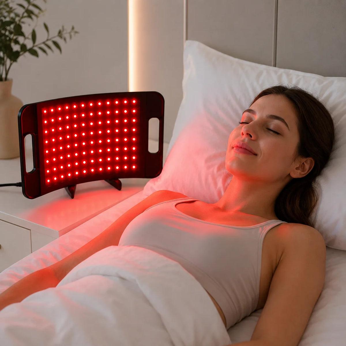 Premium Near Infrared Red Light Therapy Panel With Timer Stand
