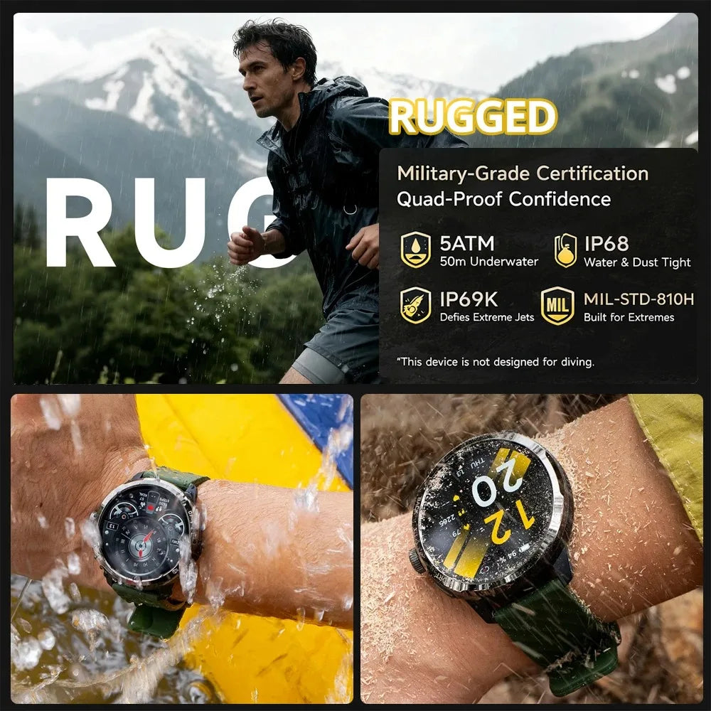ULEFONE Armor Watch Pro AMOLED GPS Smartwatch With Health Tracking