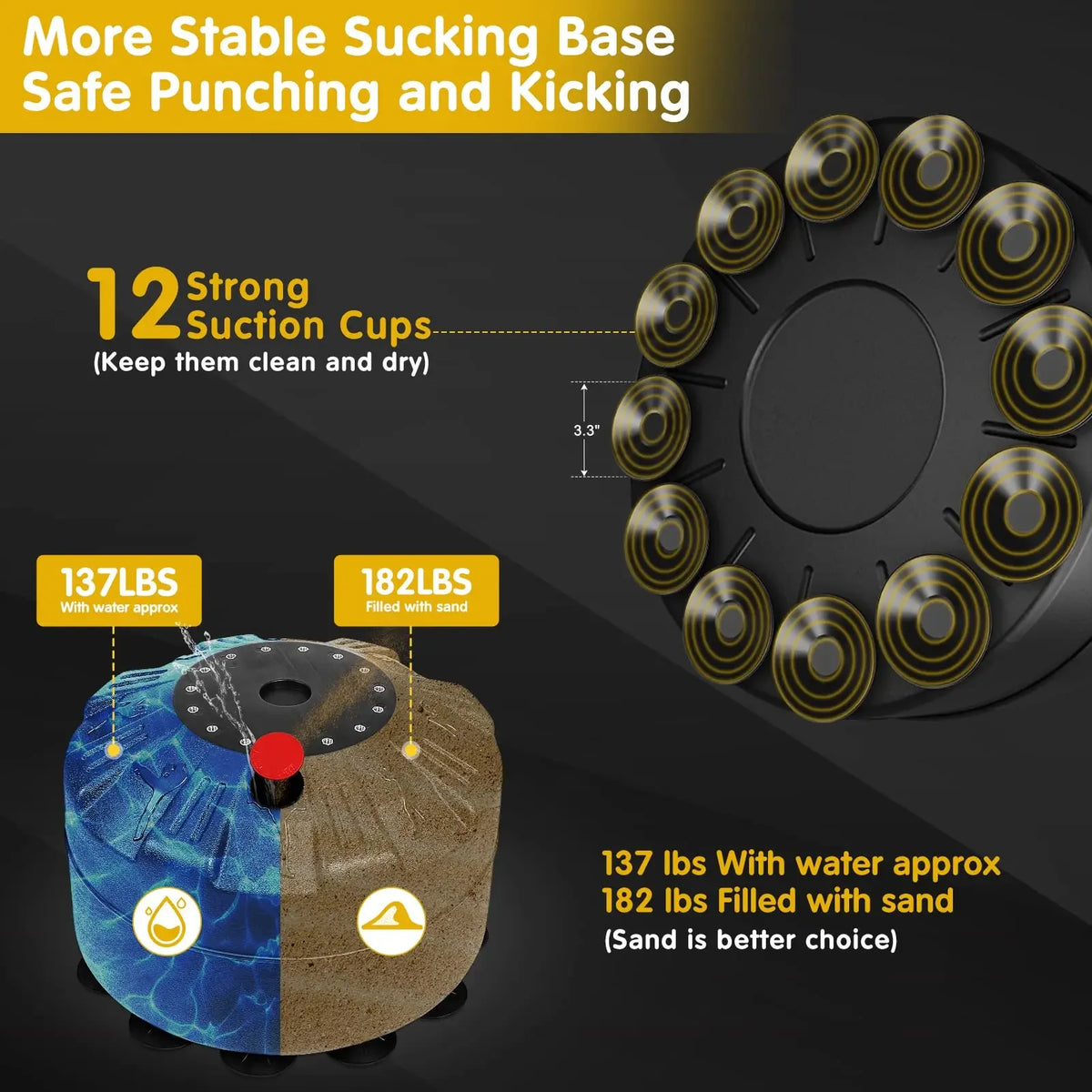 Lekaro Standing Boxing Post With Gloves Suction Cup Home Training