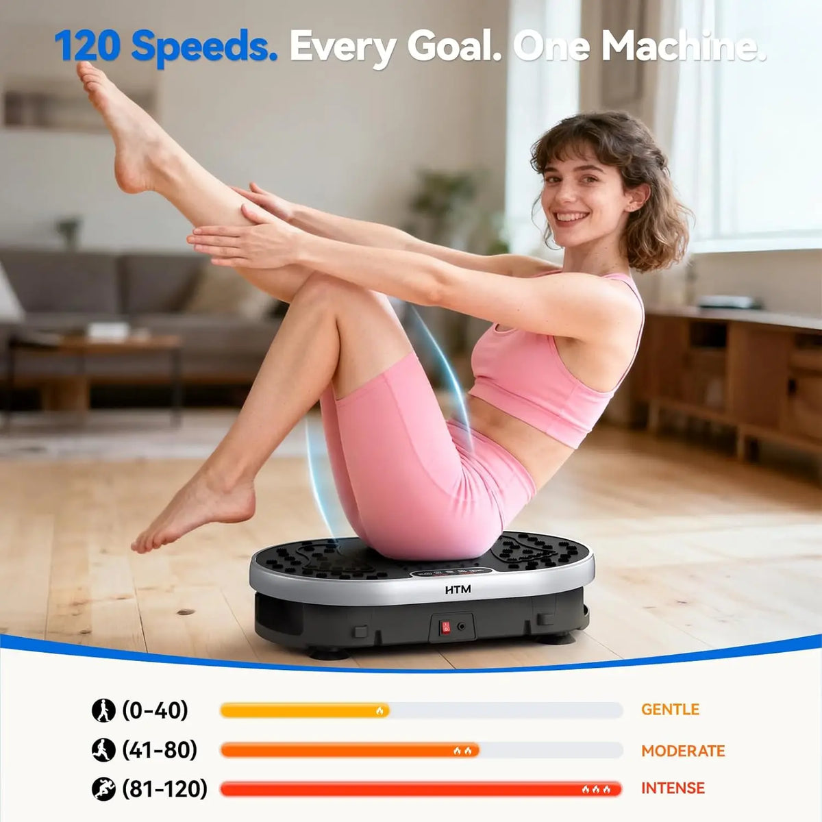 HTM Vibration Plate Exercise Machine For Home Fitness