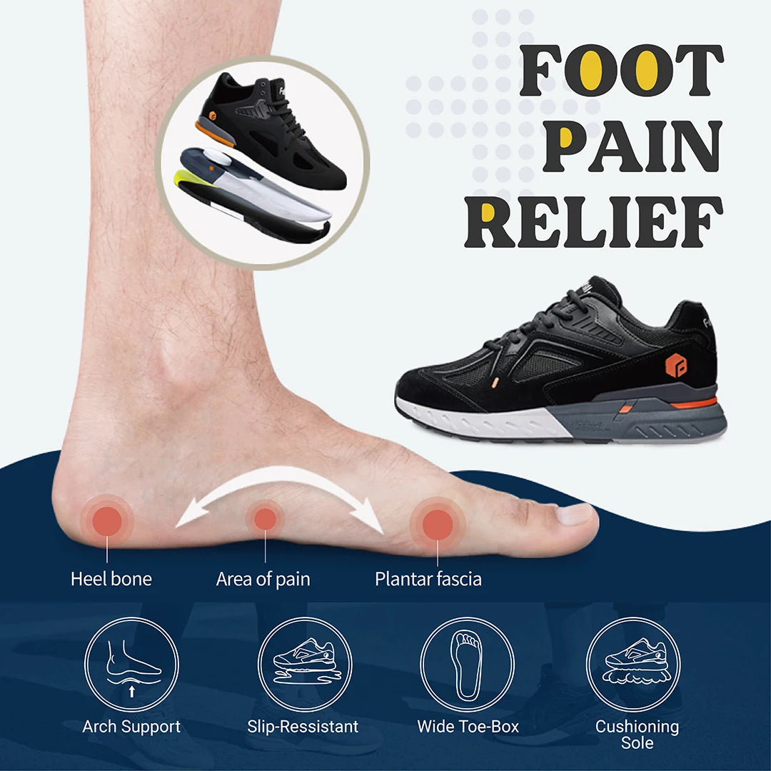 Fitville Men's Extra Wide Walking Shoes Lightweight Arch Support Sneakers