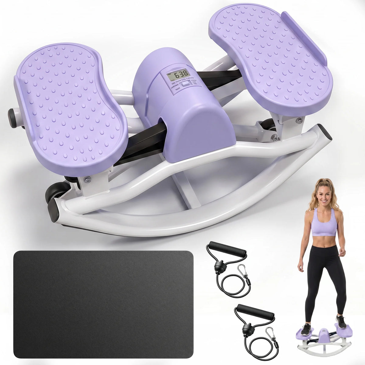 Foldable Swing Stepper Machine For Home Cardio Fitness Training