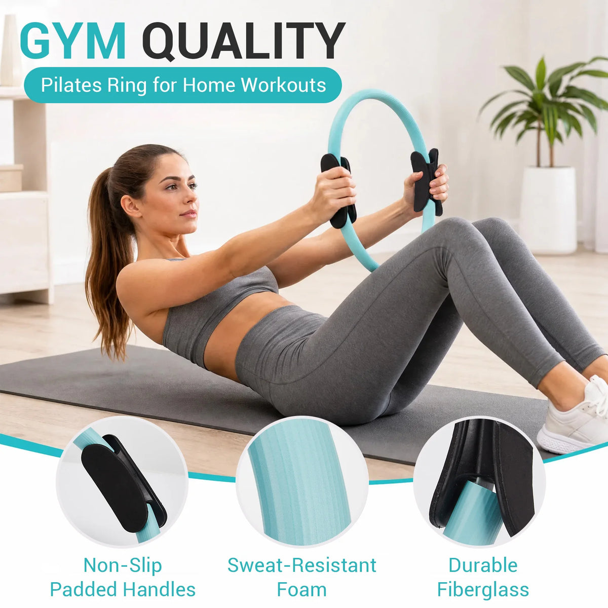 Professional Pilates Training Set With Exercise Ball And Bands