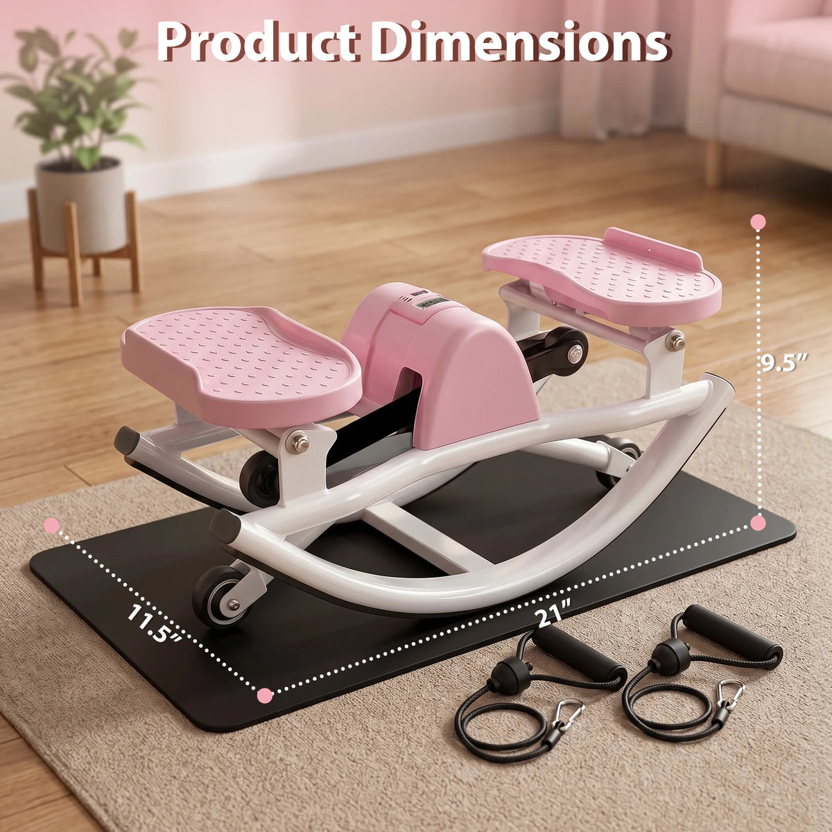 Foldable Swing Stepper Machine For Home Cardio Fitness Training