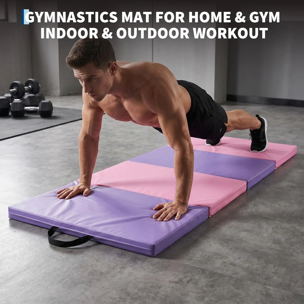 HiMISS Folding Gymnastics Mat For Home Gym Exercise And Training
