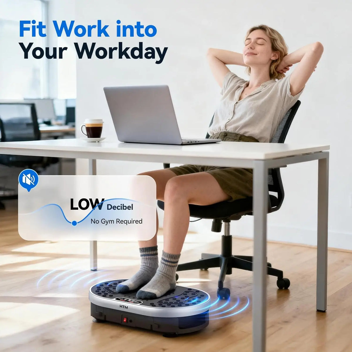 HTM Vibration Plate Exercise Machine For Home Fitness