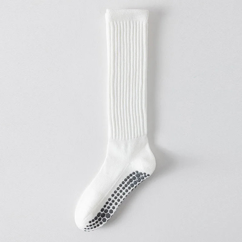 Women Knee High Cotton Yoga Socks Silicone Non-Slip Grip