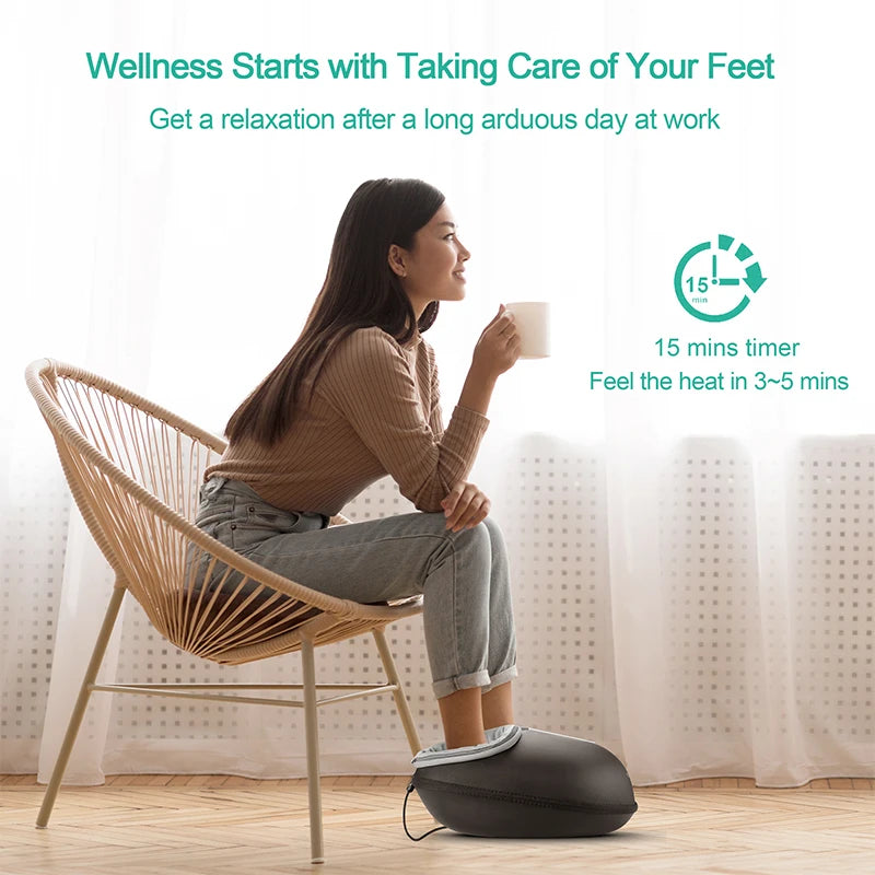 Medcursor Shiatsu Electric Foot Massager With Heat And Rollers
