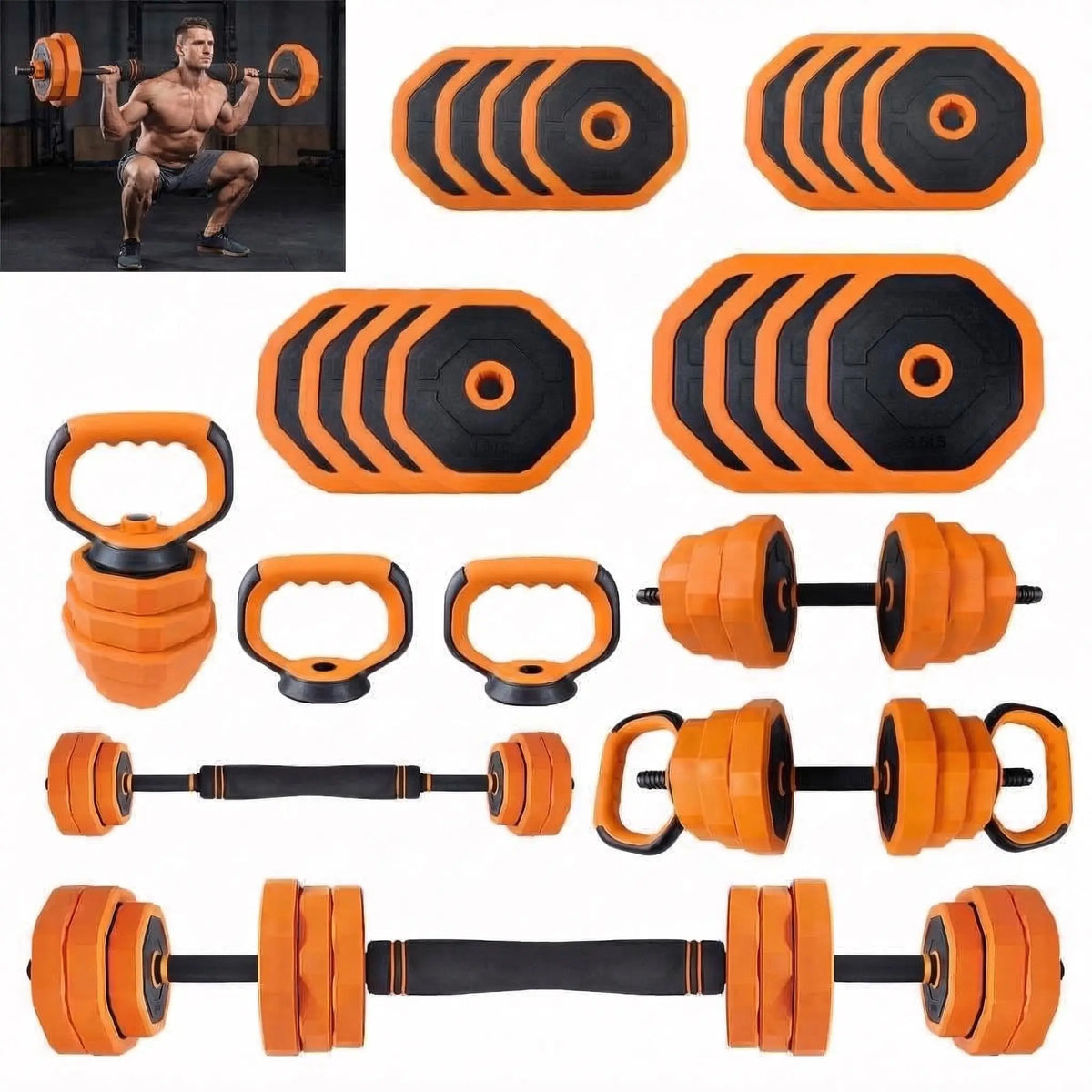 Adjustable Dumbbells Set With Connector For Home Gym Training