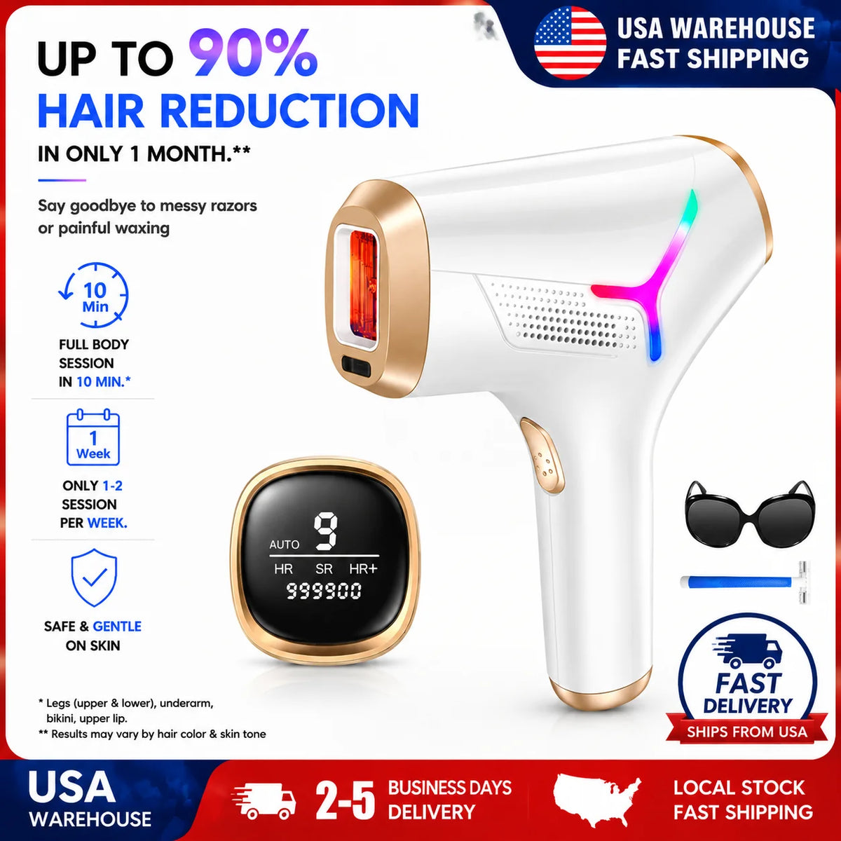 LYSMOSKI At Home IPL Hair Removal Device For Women Men