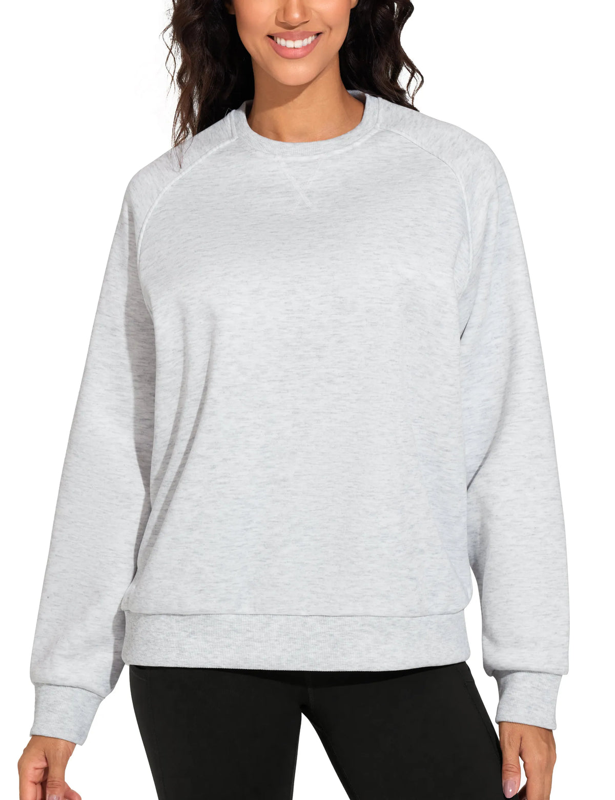 THE GYM PEOPLE Women's Fleece Crewneck Workout Sweatshirt