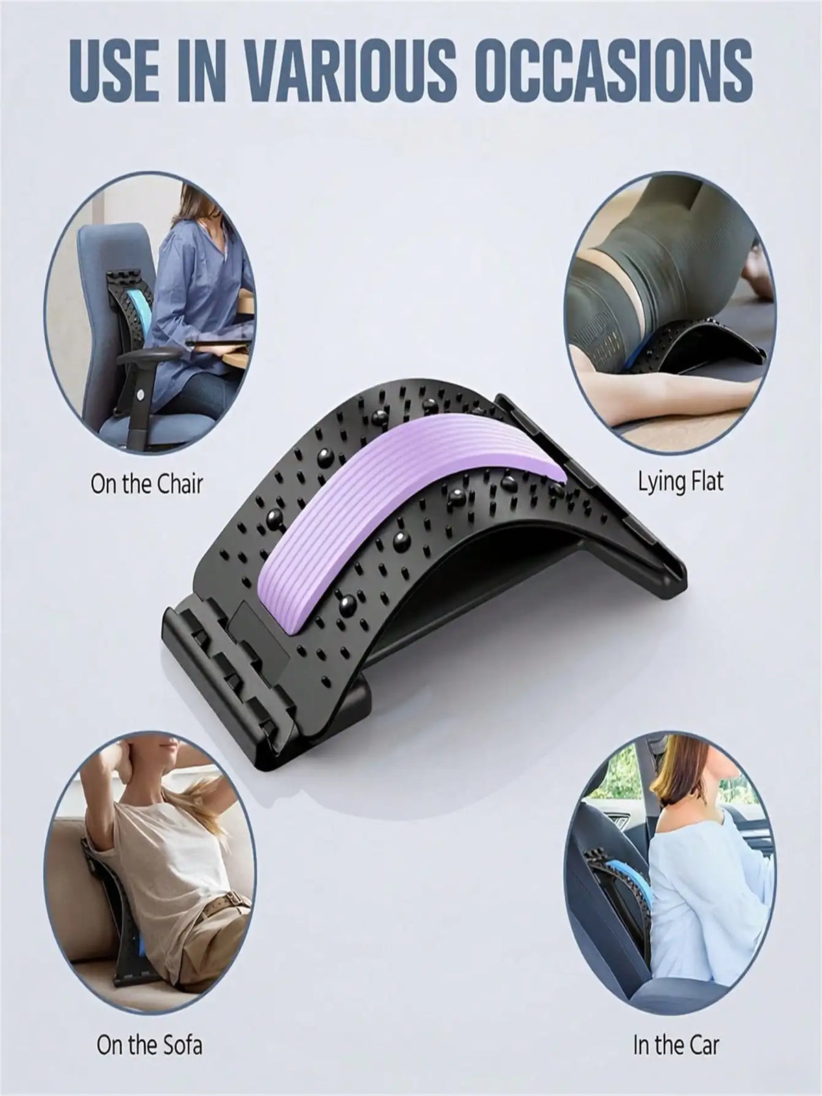 Adjustable Back Relaxer Waist Stretcher Cervical Support Yoga Aid Tool