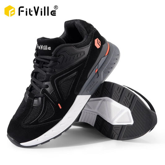 Fitville Men's Extra Wide Walking Shoes Lightweight Arch Support Sneakers
