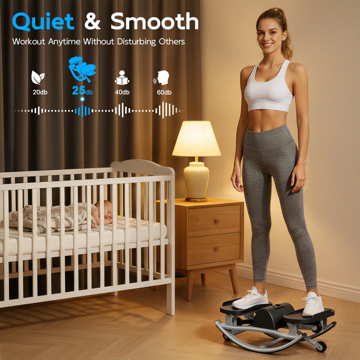 Smart Twist Stepper Machine With Digital Display And Resistance Bands