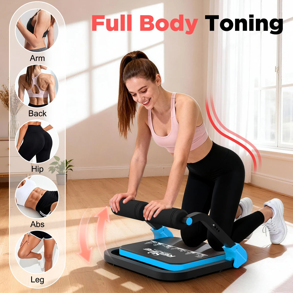 Adjustable Foldable Core Sit Up Machine For Home Strength Training