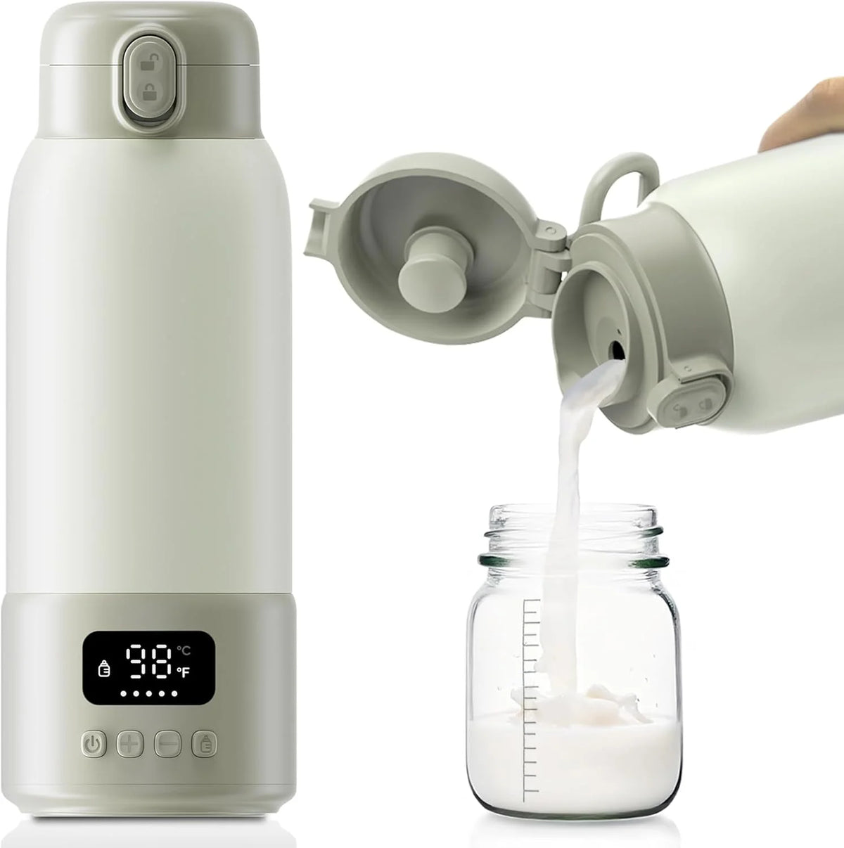 Rechargeable Portable Stainless Steel Insulated Travel Thermos Cup