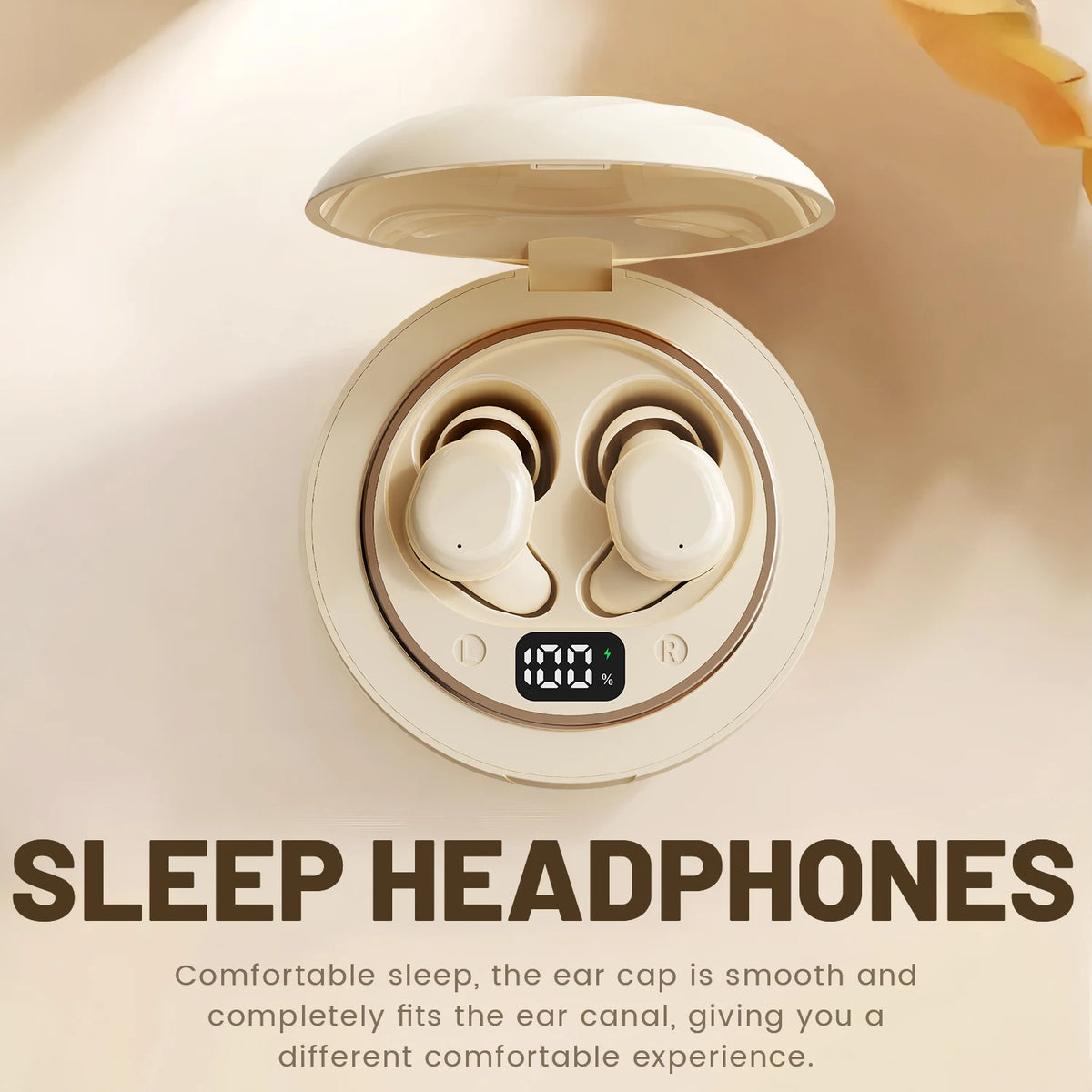 SHUKE Wireless Bluetooth Sleep Earbuds With Active Noise Canceling