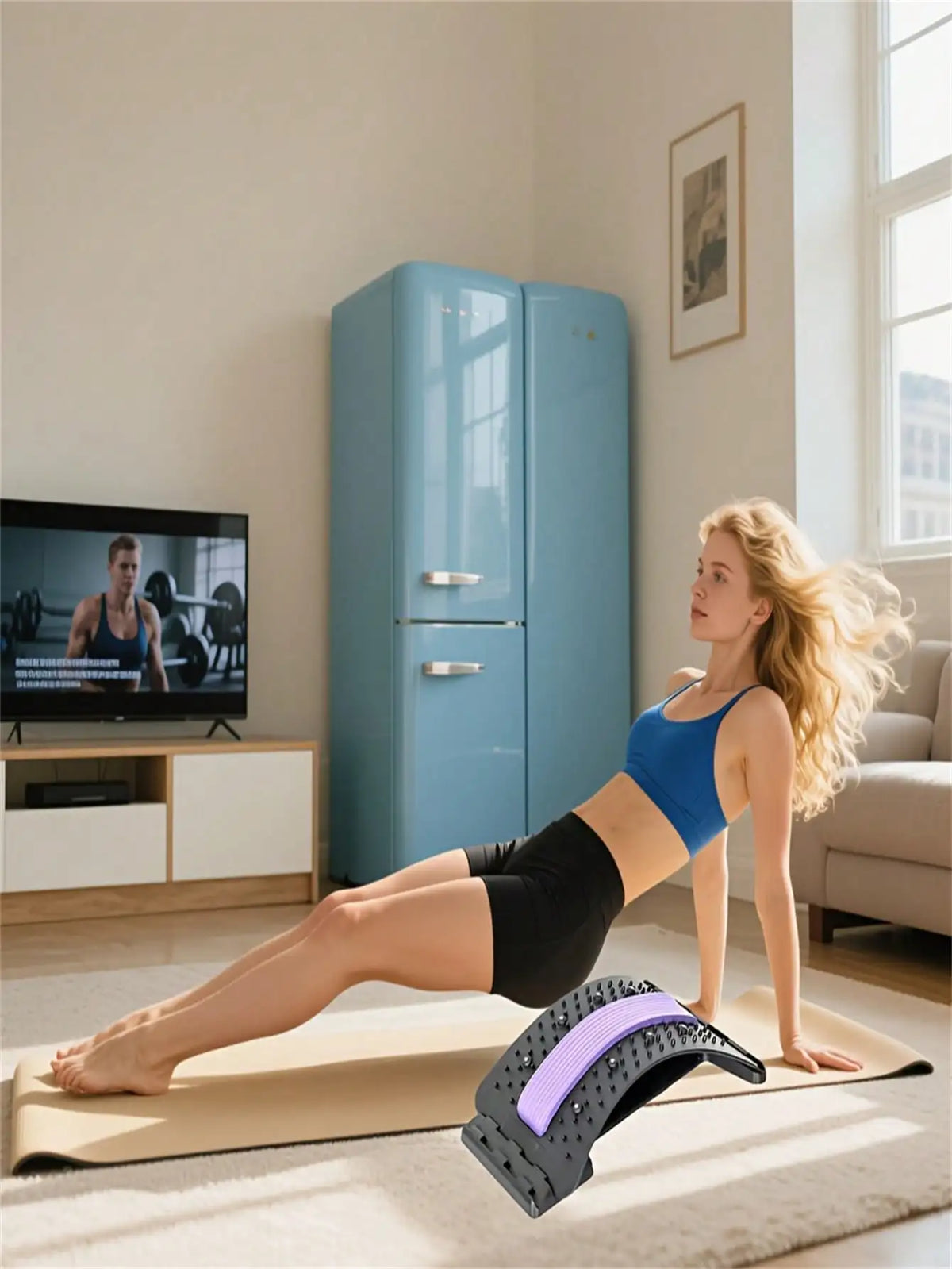 Adjustable Back Relaxer Waist Stretcher Cervical Support Yoga Aid Tool