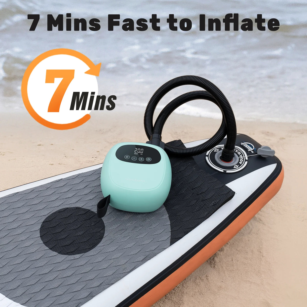 Dwndpump Portable Electric Inflator Pump With Rechargeable Battery