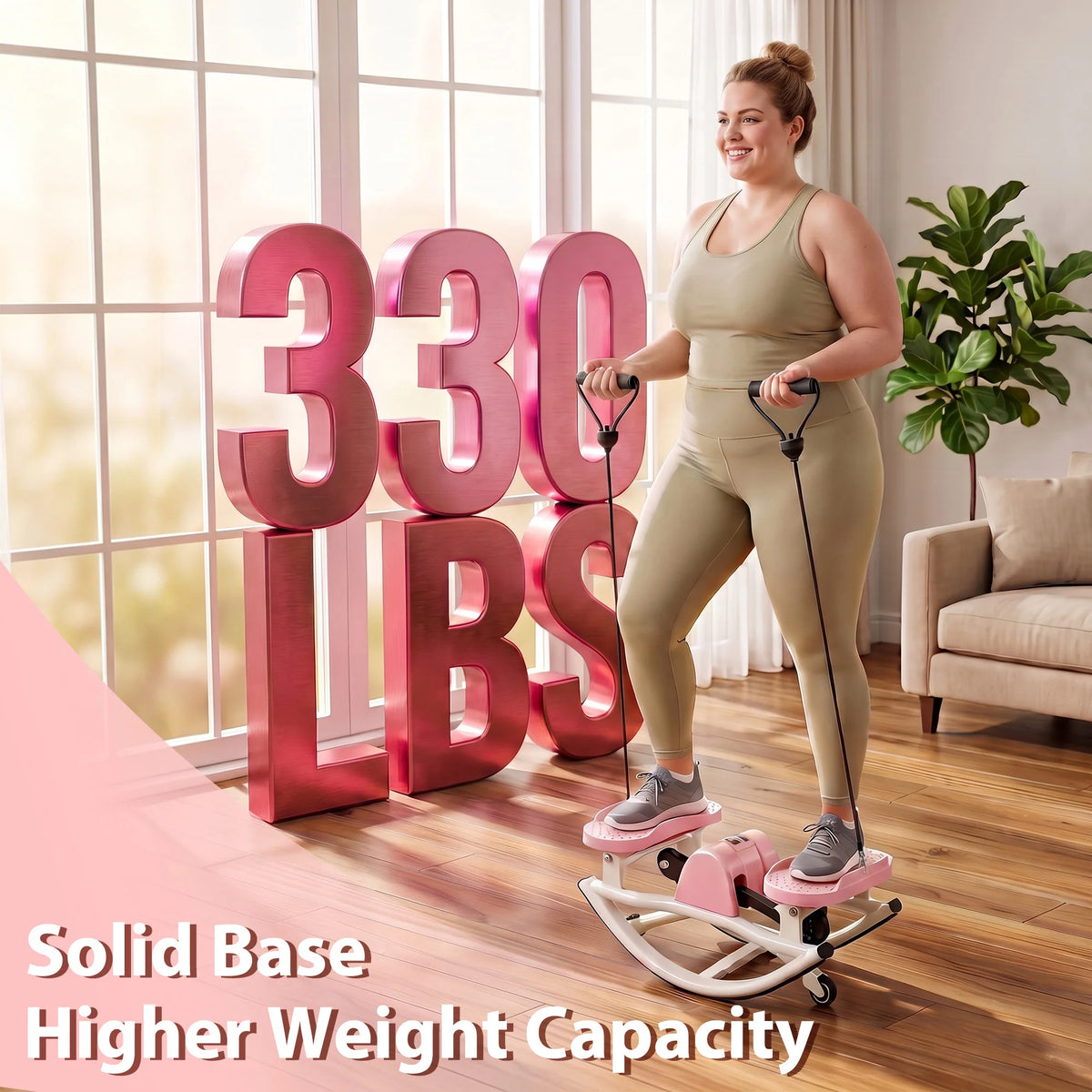 Foldable Swing Stepper Machine For Home Cardio Fitness Training
