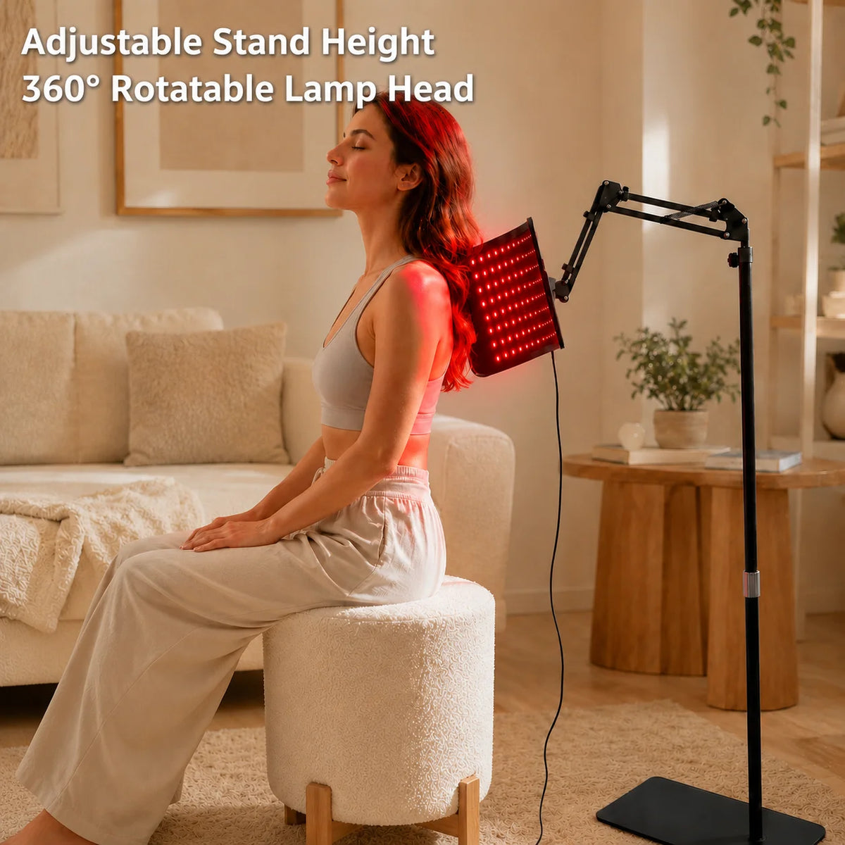 Premium Near Infrared Red Light Therapy Panel With Timer Stand