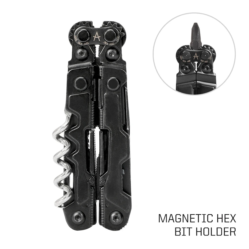 SOG PowerLitre 19 Function Stainless Steel Pocket Multitool With Corkscrew