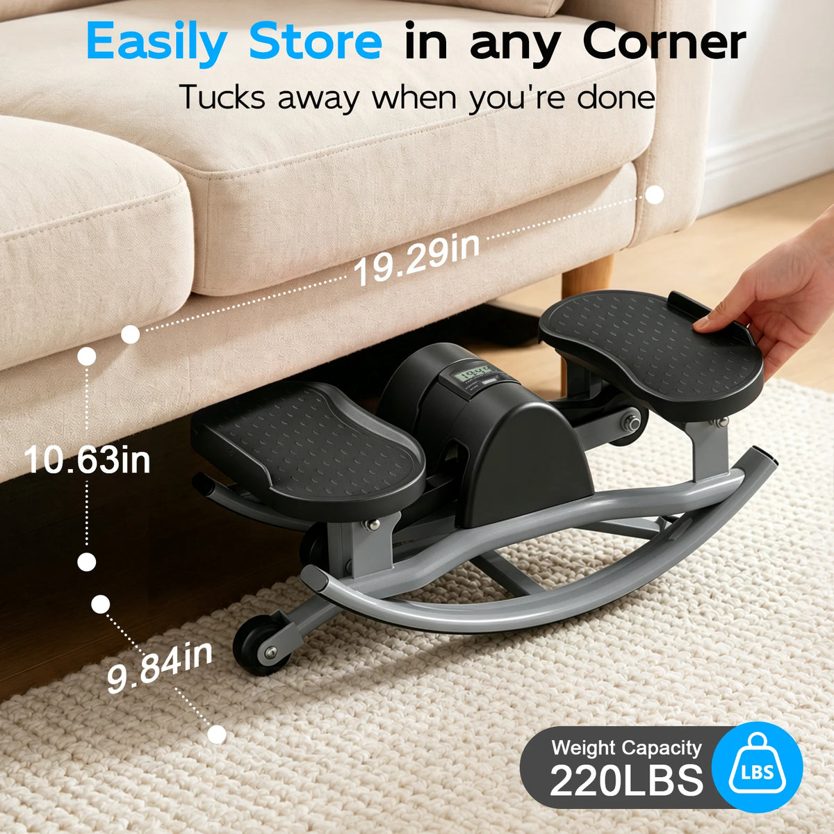 Smart Twist Stepper Machine With Digital Display And Resistance Bands