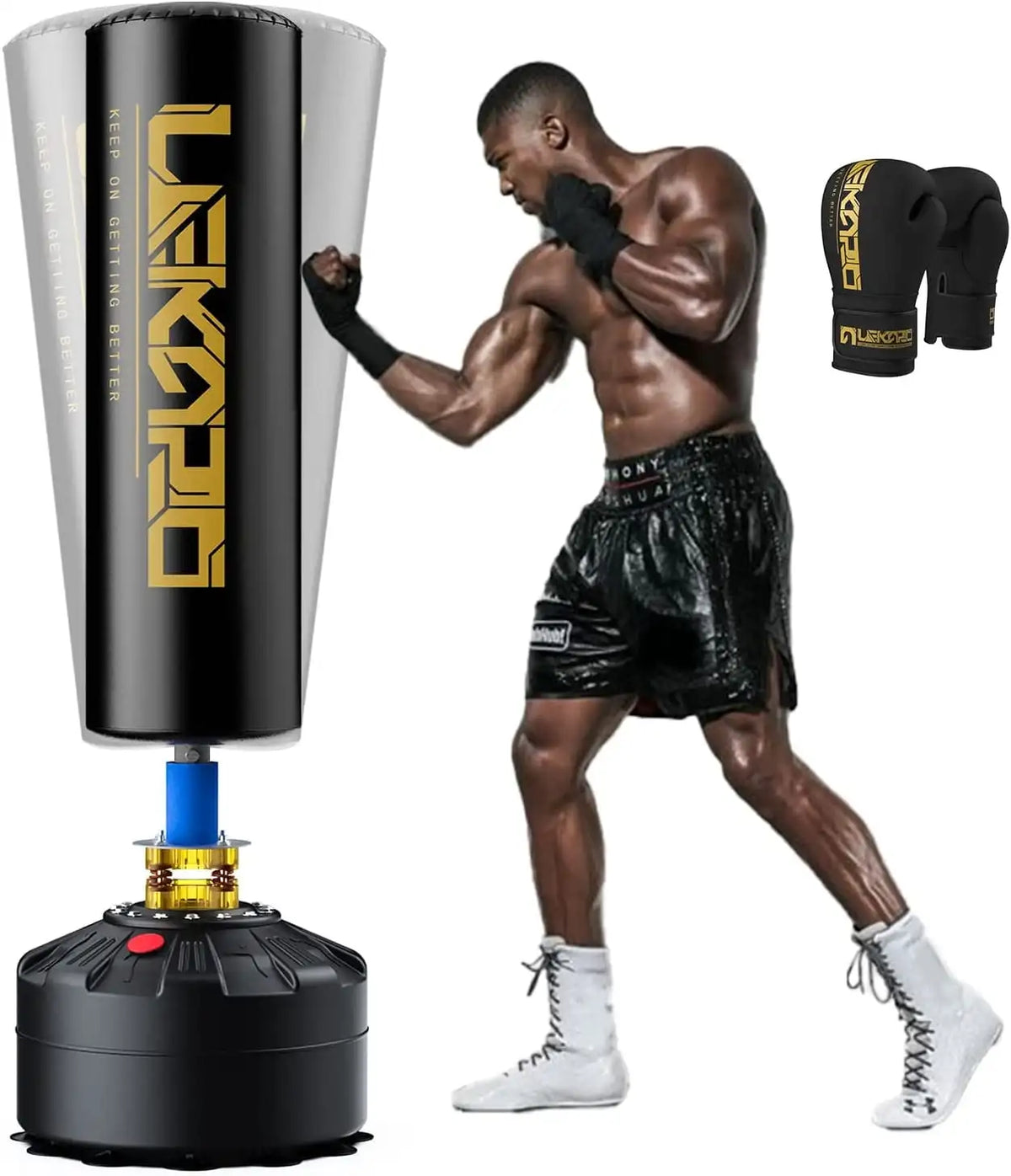 Lekaro Standing Boxing Post With Gloves Suction Cup Home Training
