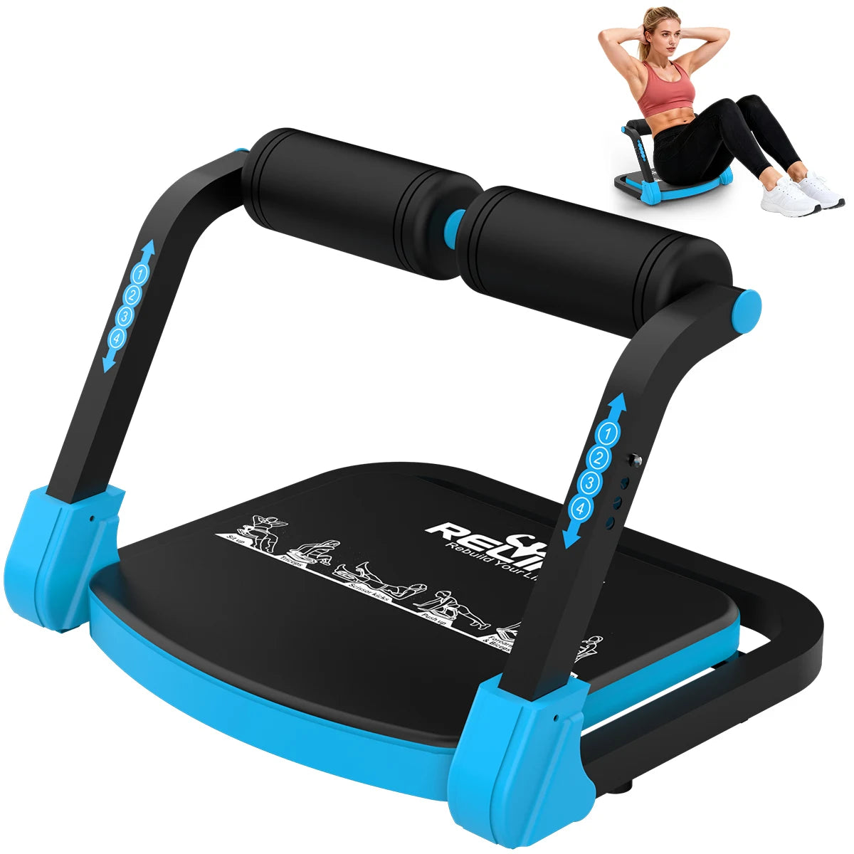 Adjustable Foldable Core Sit Up Machine For Home Strength Training