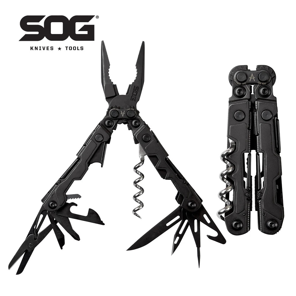 SOG PowerLitre 19 Function Stainless Steel Pocket Multitool With Corkscrew