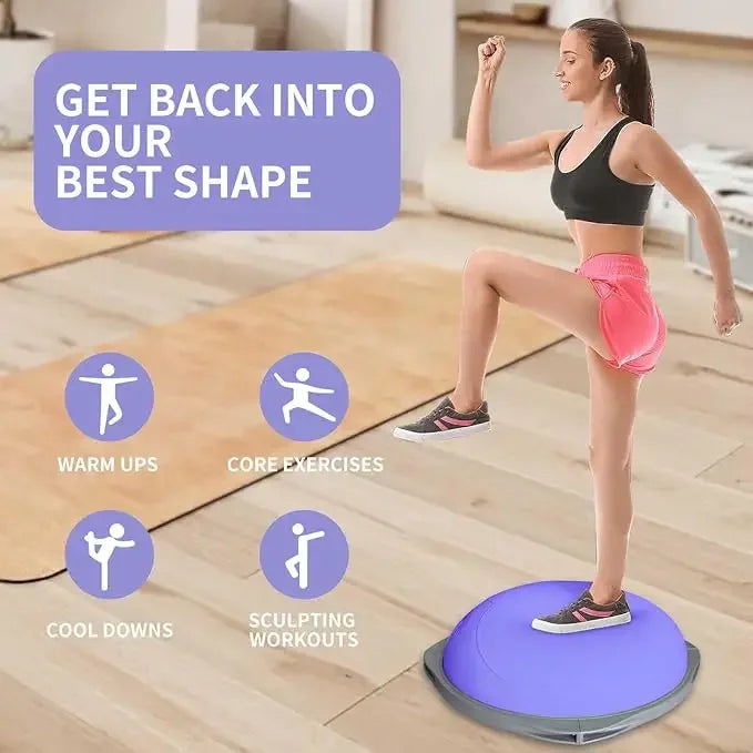 Rubber Half Ball Balance Trainer For Home Strength Exercises