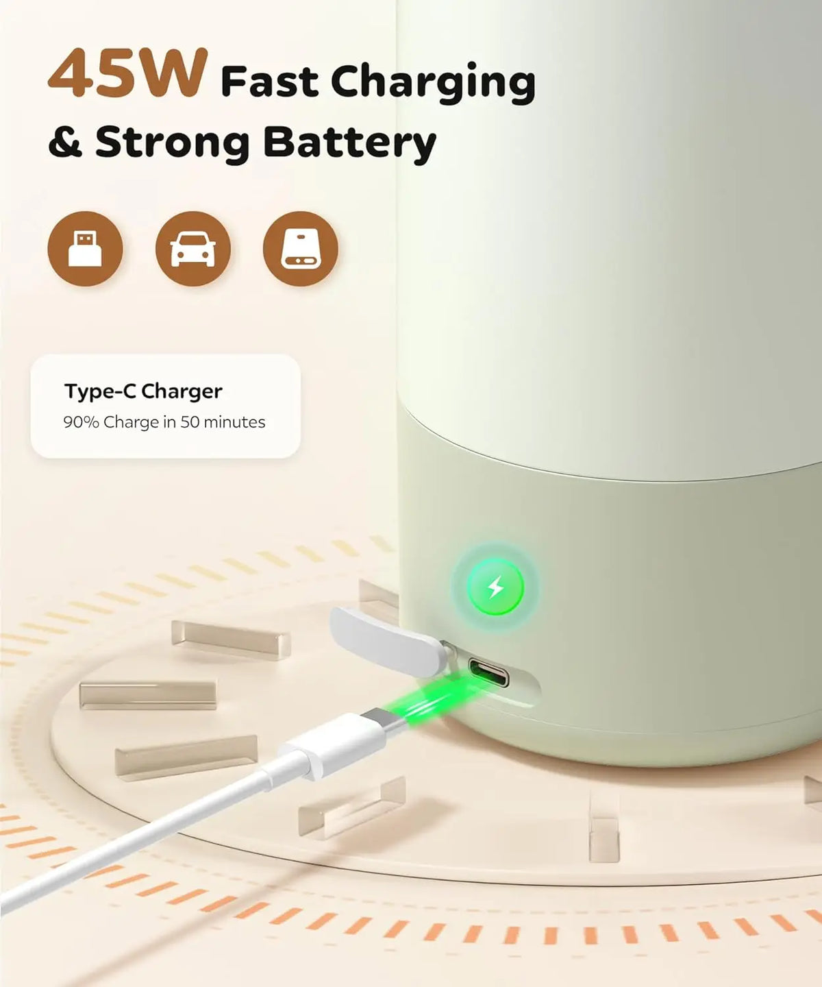 Portable Electric Heated Water Bottle With Digital Temperature Display