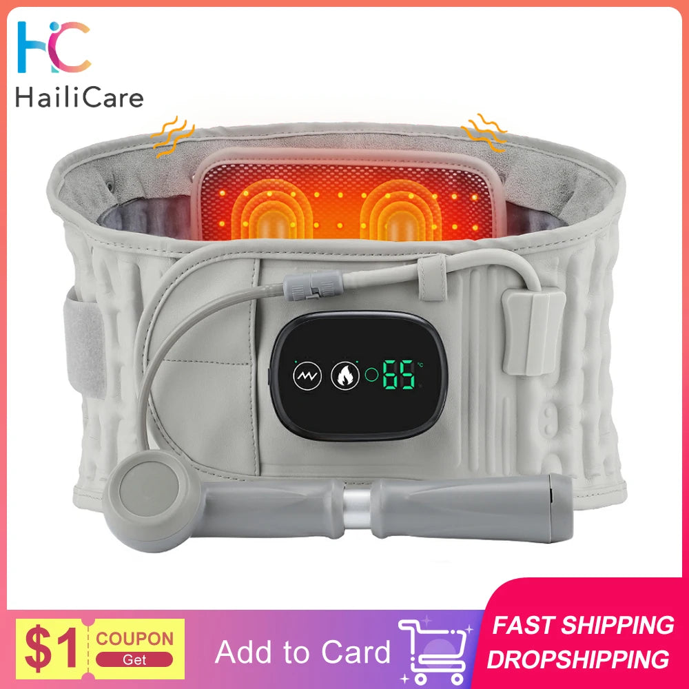 Hailicare USB Rechargeable Inflatable Heating Vibration Massage Belt