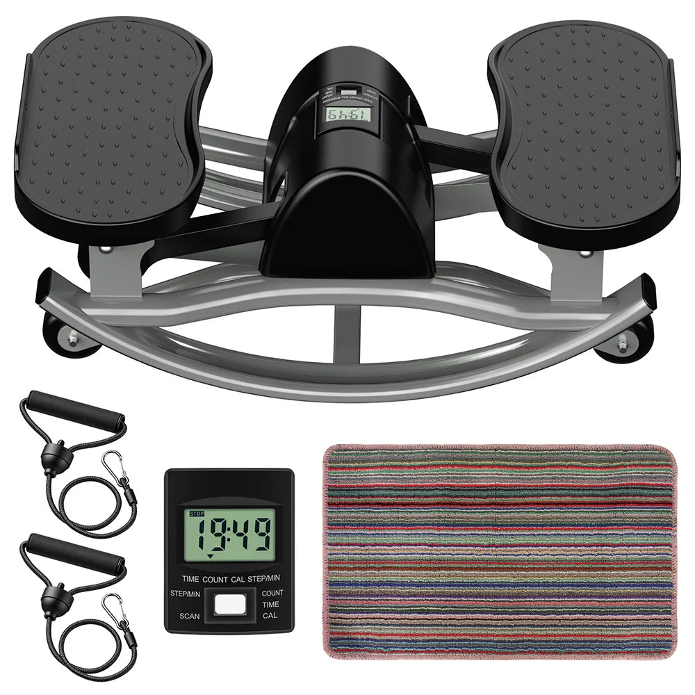 Smart Twist Stepper Machine With Digital Display And Resistance Bands