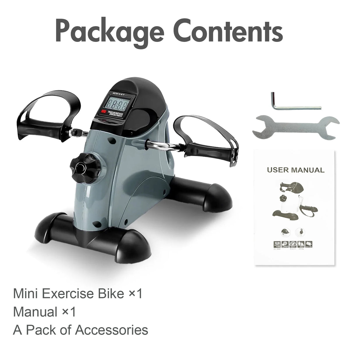 Mini Under Desk Pedal Exerciser With Digital Display For Home