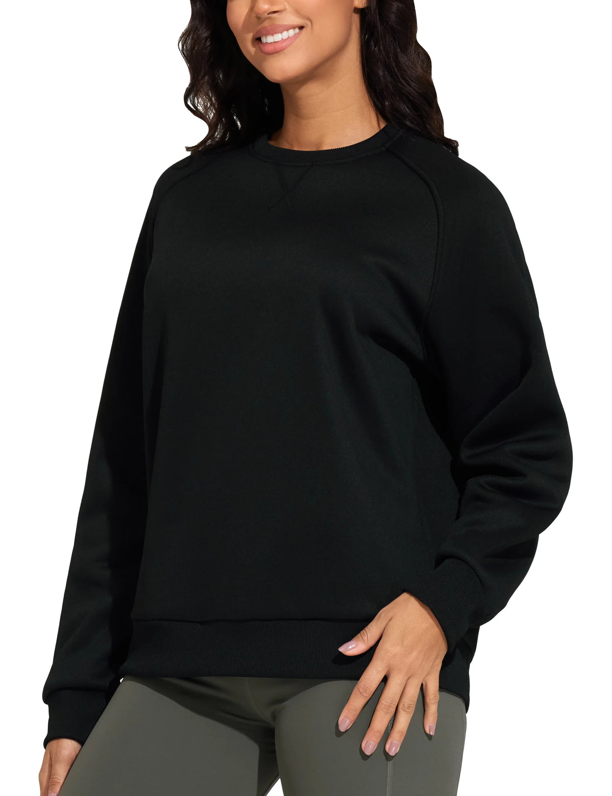 THE GYM PEOPLE Women's Fleece Crewneck Workout Sweatshirt