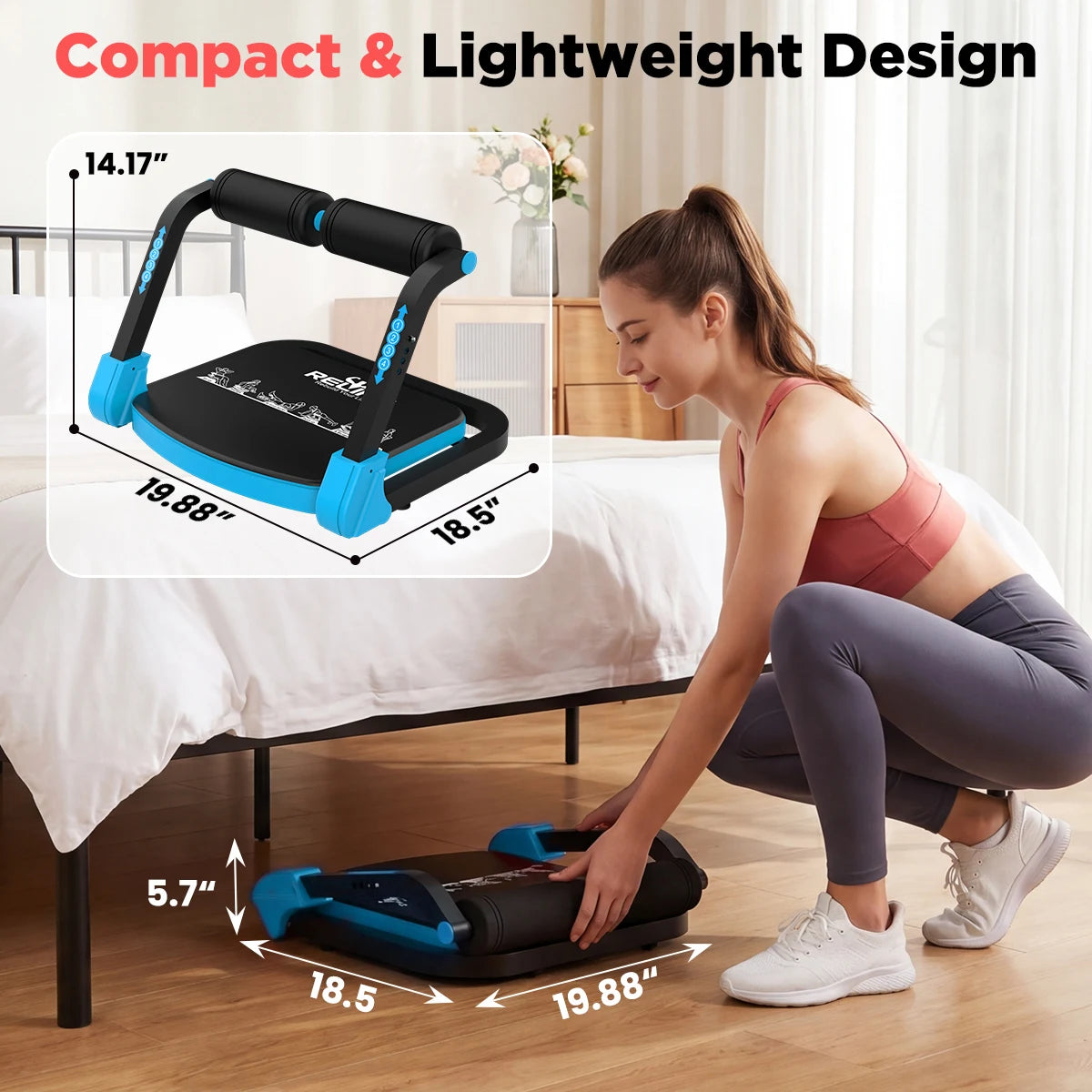 Adjustable Foldable Core Sit Up Machine For Home Strength Training